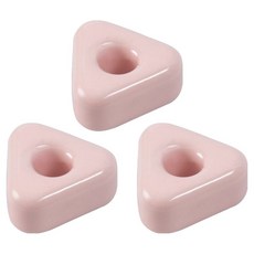 Block Mart 陶瓷三角形浴室牙刷架, 粉紅色, 3個