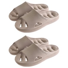 CMYK 韓國製 防滑厚底PVC浴室廁所多用途拖鞋, 灰色, 2個