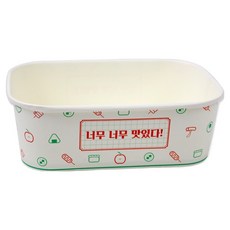 아이엔피 둥근사각 종이 용기 너무 너무 맛있다 17 x 12 x 5.5 cm, 20개, 1개입