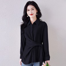 LUNA GIRL 女款 Leader Nedine 綁帶大尺碼襯衫 L26SPST010923