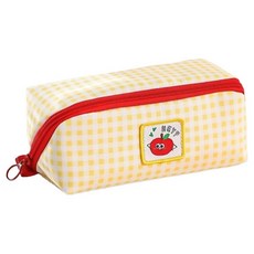 Abern 稜鏡格紋筆袋, 紅蘋果, 1個