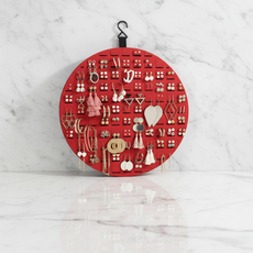 Join Made 壁掛式飾品收納盒 圓形, 紅色, 1個