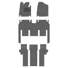 Inavi Clinix 線圈汽車腳踏墊 第1排 + 第2排 + 第3排 套組, 灰色, Kia Carnival 第四代 汽油 / 柴油 9人座 2020年 8月~