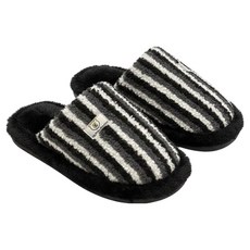 써뉴즈 포근 스트라이프 거실화, 블랙, 1개