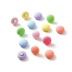 바비랩스 귀여운 원형 냉장고 인테리어 자석 14p, 랜덤발송