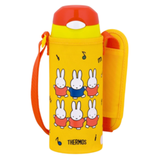 THERMOS 膳魔師 真空隔熱兒童保冷吸管瓶 附背袋 FHL-403FB, MY 米菲兔, 1個, 400ml