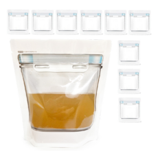 Yori Grida 設計款高湯儲存袋 站立式密封夾鏈 23 x 26 cm 1.8L, 特特大(XXL), 10個, 1入