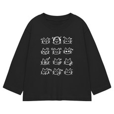 LITTLE RABBIT 家庭款 貓咪表情 長袖T恤