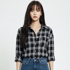 Paperments 女款 Aven 復古格紋翻領襯衫 14274