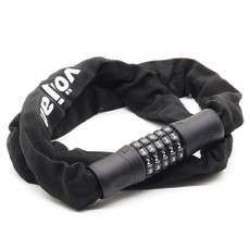 vonjean 高強度碳鋼自行車鏈條鎖 120cm, 黑色, 1個