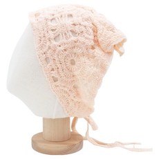 바른리빙 삼각 뜨개 주방 위생 두건 모자, 핑크, 1개