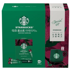 스타벅스 다크 로스트 아메리카노 1.1g x 80p + 그린머그 350ml 세트, 1세트