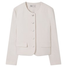 미쏘 여성용 라운드 트위드자켓