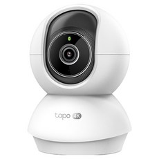 티피링크 4K 8백만 화소 실내용 회전형 AI 홈 보안 Wi-Fi 카메라, 1개, Tapo C250