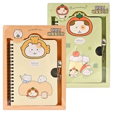 POPO FANCY Mioni 秘密鎖頭秘密日記本 交換友情日記, 隨機出貨, 2個