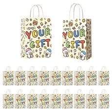 KHOKURI 可愛插畫禮物直式購物袋 6W0019, 20個, 混合顏色