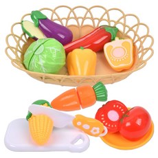 소쿠리 썰기 소꿉 주방놀이 야채세트 3307-1, 혼합색상, 1세트