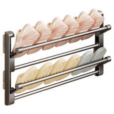 Block Mart 免鑽孔浴室拖鞋收納架 70cm, 單一顏色, 1個