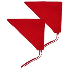 바른리빙 주방 삼각두건 위생모, 레드, 2개