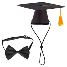 스투피드 강아지 고양이 졸업멍 졸업냥 세트, 블랙, 1세트