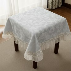 Alleophom 蕾絲點綴刺繡印花沙發套 L261-0090, 灰色, 1個