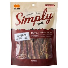 더주스 강아지 심플리 무첨가 텐더껌, 300g, 1개, 오리 300g, 1개, 오리
