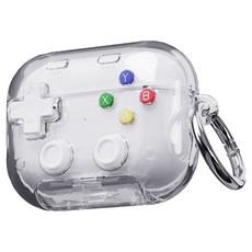 KANTAM AirPods 4 遊戲廳鎖扣防丟失保護殼, 透明白, 1個