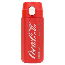 릴팡 코카콜라 더보틀 엣지 원터치 이중스텐 텀블러, 레드, 360ml, 1개
