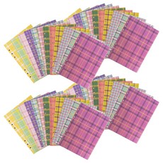 Iciel design 6孔格紋補充內頁, 64個, 1入