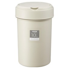 코멕스 클린 종량제 휴지통 10L, 베이지
