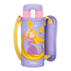 THERMOS 膳魔師 兒童保冷吸管水壺 附背帶 FJV-400FDS, PL-P 長髮公主樂佩, 1個, 410ml