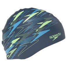 speedo 矽膠泳帽 8-08385002, 海軍藍, 1個