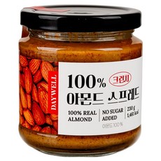 데이웰 100% 아몬드 스프레드 크런치 무가당, 230g, 1개