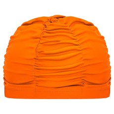 SENTI 皺褶泳帽, 橘色, 1個