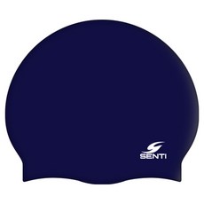 SENTI 素色矽膠泳帽, 海軍藍, 1個