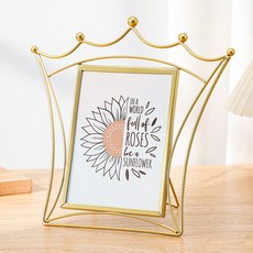 Piknoa 時尚皇冠金屬相框, 1個, 金色