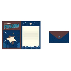 아이코닉 메리 편지지 세트, 11 FREEDOM, 1세트