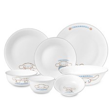 Corelle Brands 康寧餐具 大耳狗喜拿 1人份韓式餐具7件組, 混合色, 1套, 7種