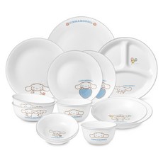 Corelle Brands 康寧餐具 大耳狗喜拿 雙人韓式餐具組 13件組, 混合色, 1套, 9種