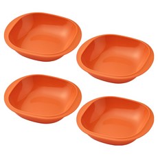 실리팟 실리콘 사각 플레이트 193 x 174 x 40 mm 4p, 브릭오렌지, 1개, 접시 4p