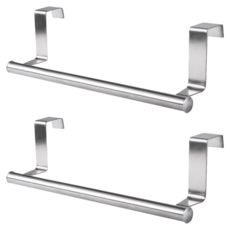 Ezlife 門後毛巾掛架組 短款, 不鏽鋼, 2個