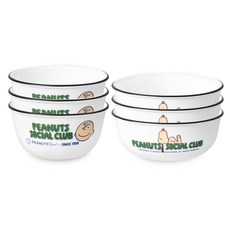Corelle Brands 康寧餐具 Peanuts 75週年紀念版 飯碗3入 + 湯碗3入組, 混合色, 1套, 飯碗3入 + 湯碗3入