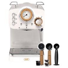 pLAniT 4合1居家咖啡館膠囊咖啡兩用半自動北歐風咖啡機, 奶油白, PCM-NF15W