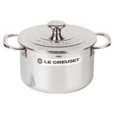 LE CREUSET 不鏽鋼深型雙耳鍋, 鋼, 1個, 20cm