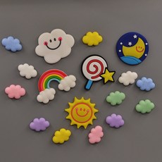 Livlook 可愛立體冰箱磁鐵17件組, 混合色