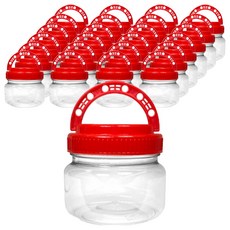 大慶 廣口 400g 通用手柄 紅色蓋 25入 + PET容器 25入 套組 4號, 1套