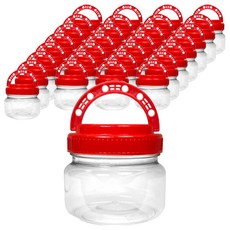 大慶 廣口 400g 共用把手 紅色蓋 30入 + PET容器 30入 套組 2號, 1套