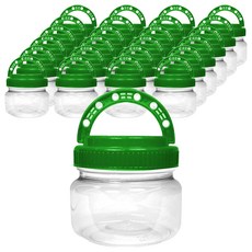 大慶 廣口 400g 通用 手把 綠蓋 25p + PET容器 25p 組 4號, 1套