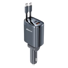 ANBORTEH 安伯特 電壓監控雙Type-C伸縮PD快充/急速快充 96W, ABT-E666, 黑色