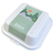 TINA PICNIC 紙漿容器 + 新年貼紙組 謹賀新年 薄荷綠, 20套, 容器 + 貼紙